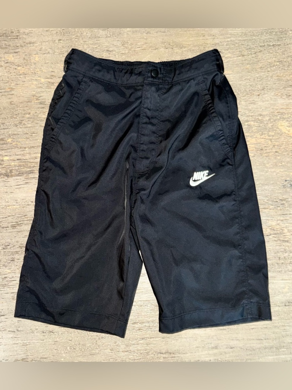 Nike Boys Black Athletic Shorts, EUC